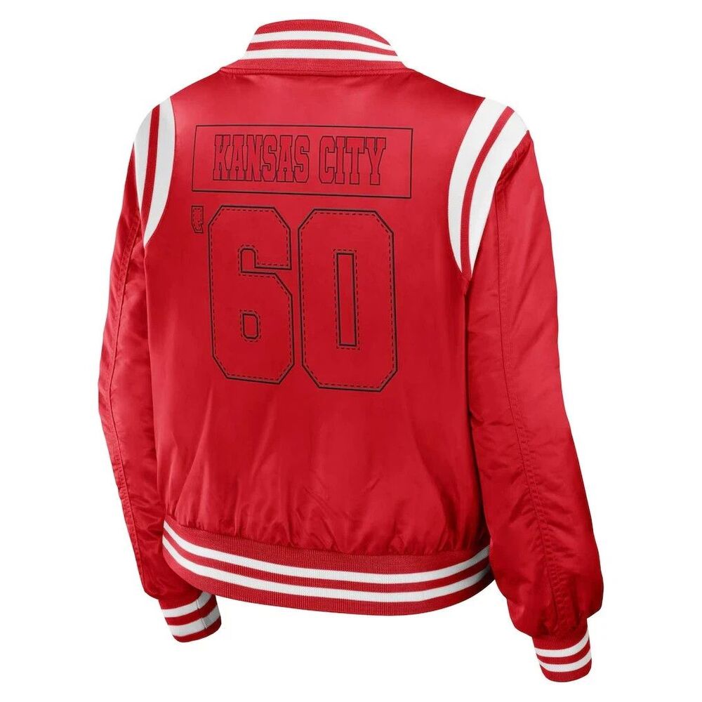 Kansas City Chiefs WEAR by Erin Andrews Women's‎ XL Bomber Full-Zip Jacket NWT - Picture 3 of 3